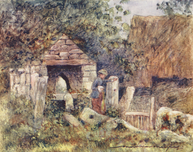 By the Side of a Farm (colour litho)