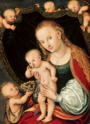 Madonna and Child with the Young St John the Baptist, after 1537 (oil on panel)