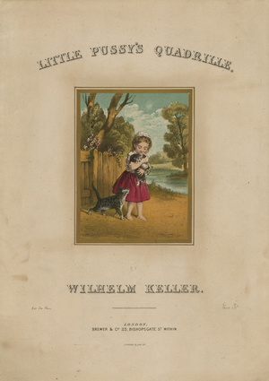 Little Pussy's Quadrille (colour litho)