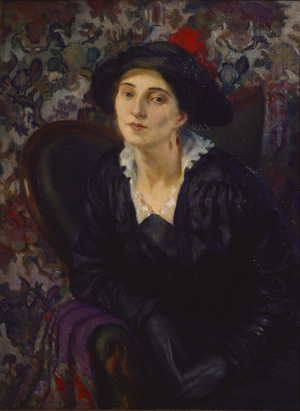 Pauline, the artists wife (oil on canvas)