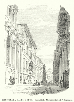 The Strada Balbi, Genoa (engraving)