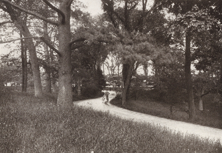Boston: Entrance to Olmsted Park (b/w photo)