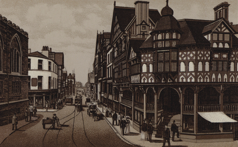 The Cross and Eastgate Street (litho)