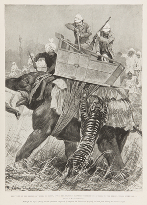 Edward, Prince of Wales hunting in India, 1876