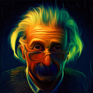Albert Einstein, 2022 (digital painting)