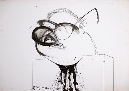 British Politics 1980s, Jim Callaghan, 1980 (ink on paper)