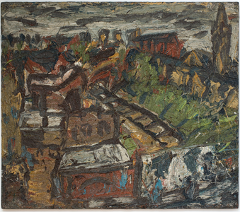 Dalston Lane, Summer, 1974 (oil on board)
