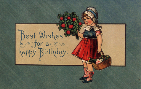 Birthdays Card Greetings Card, UK, 1890s