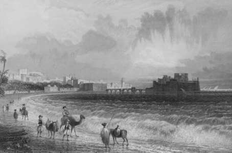 Sidon, on the Approach from Beirout (engraving)