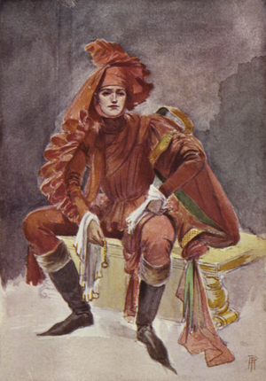 A German Student in the Fourteenth Century (colour litho)