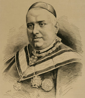 Joaquim Lluch i Garriga (1816-1882). Catholic priest, bishop and cardinal Spanish. Engraving.