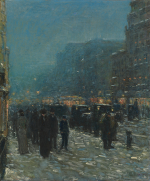 Broadway and 42nd Street, 1902 (oil on canvas)
