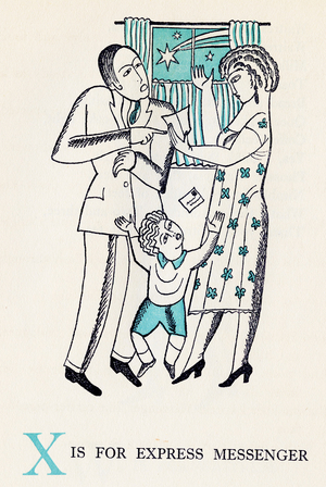 X is for Express Messenger, 1924 (print)