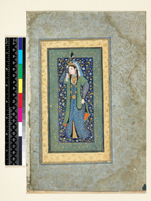 A female dancer, 1546-47 (bodycolour and gold)