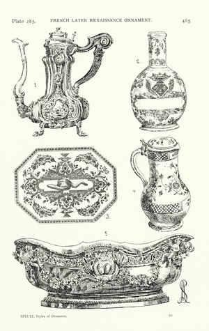 French Later Renaissance ornament (litho)