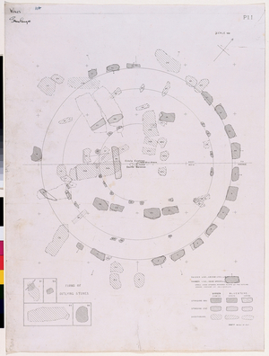 Plan of Stonehenge, 1877 (pen & ink on paper)