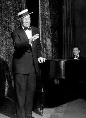 Maurice Chevalier on Stage For his 80Th Birthday and Farewell Show in Paris October 02, 1968 (b/w photo)