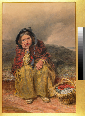 The Ballad Seller, c.1840 (w/c heightened with white, with gouache, gum arabic & pencil on paper)