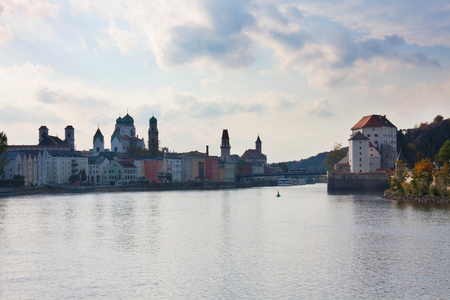 Confluence Point of the Danube, Inn & Ilz Rivers, Passau, Bavaria, Germany (photo)