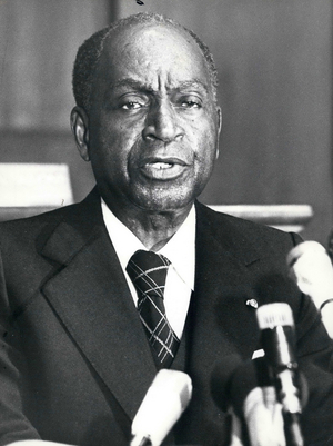 Houphouet Boigny: Ivory Coast. Felix Houphouet Boigny, President of the Republic of Ivory Coast since, 1965 (photo)