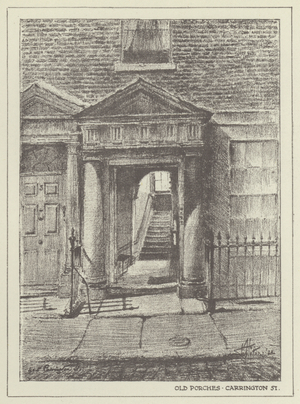 Old Porches, Carrington Street (litho)
