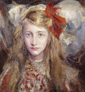 Portrait of the Artist's Daughter Pippi, (oil on canvas)
