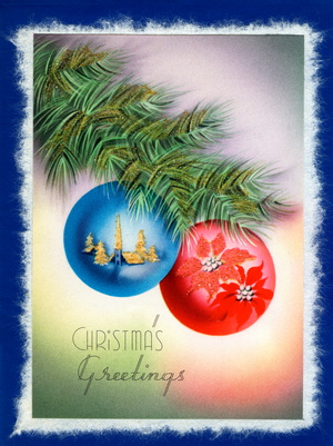 Ornaments on a Christmas Tree, 1930s (lithograph)