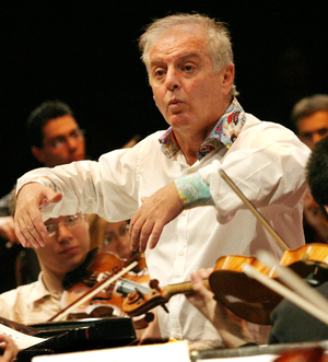 Daniel Barenboim conducting the