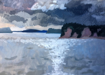 The Usa River, 1977 (gouache on paper)