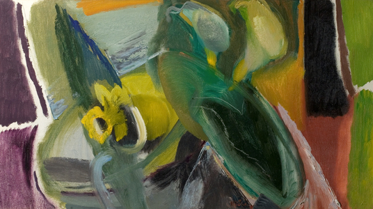 Twelve Exercises on a Theme (Dafodils and Lilies, No.2), 1953 (oil on canvas)