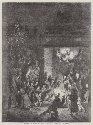 Children's Parties, the Shower of Toys at Christmas (engraving)