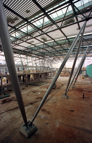 Germany, Duesseldorf, 08.08.2000 New airport building - Duesseldorf Airport-Duesseldorf ..., 2000 (photo)