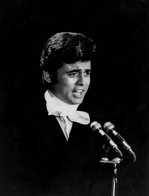 Little Tony, Festival Di Sanremo, Italy, 1960s (b/w photo)