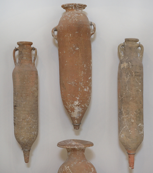 North African cylindrical amphorae, 3rd to 6th century (ceramic)