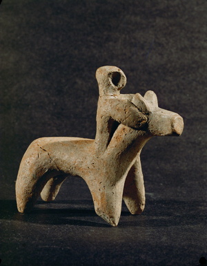 Horse and rider, probably from Judah (pottery)