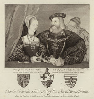 Charles Brandon, 1st Duke of Suffolk, and Mary Tudor, Queen of France (engraving)