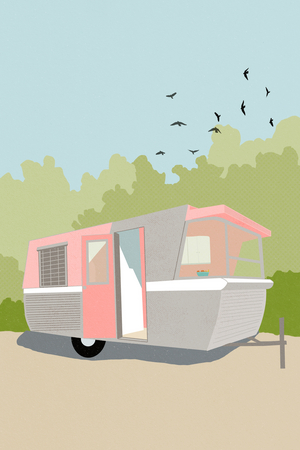 Retro Glamping, 2021 (digital)