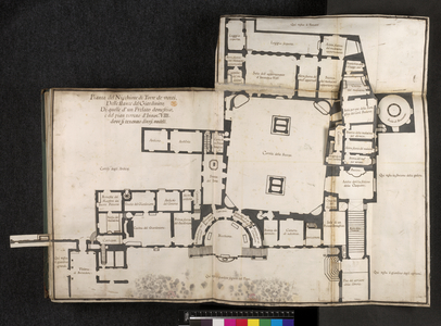 Pianta del Cortile delle Statue, 75.K.1, f. 58, 1720-27 (pen & ink on paper) 