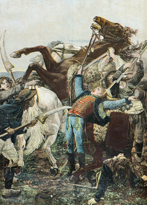 Bara's death in 1793, 19th century (Engraving)