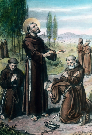 Scene of the life of Saint Francis of Assisi, 13th century