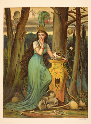 The wicked Princess in the garden.