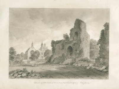 Alton Castle and 'New Conventual School': sepia drawing, 1847 (drawing)