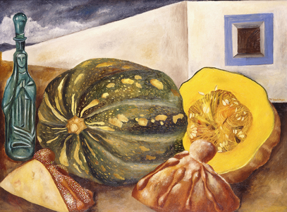 Pumpkins with Pan de Muerto, 1947 (oil on canvas)