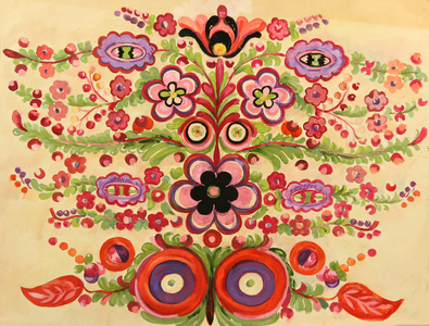 Textile Design, 1964 (tempera on paper)