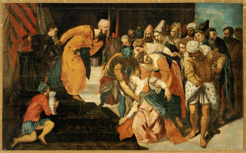 Esther before King Ahasuer (painting on canvas)