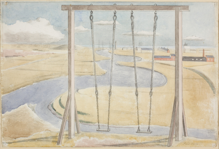 River, 1932 (watercolour, bodycolour, pencil on paper)