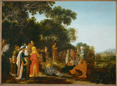 The sermon of Saint John Baptist (painting on oakwood)