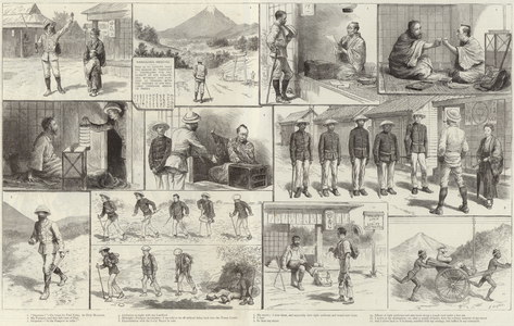 An attempted ascent of Fusi-Yama (engraving)