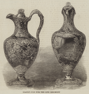 Claret-Jugs for the 11th Regiment (engraving)
