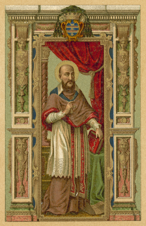 S Franciscus Salesius (colour litho)